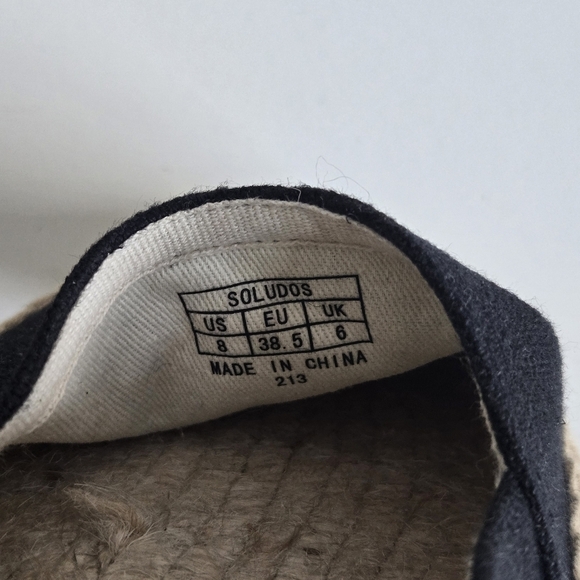 New Soludos Womens Original Dali Noche Black Espadrilles Size 8 US/38.5 EU - Picture 10 of 10